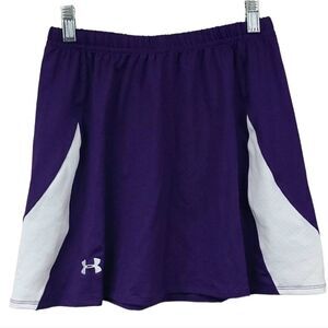 Under Armour Women's Athletic Sports Skirt Purple Nylon Mesh Tennis Golf SMALL